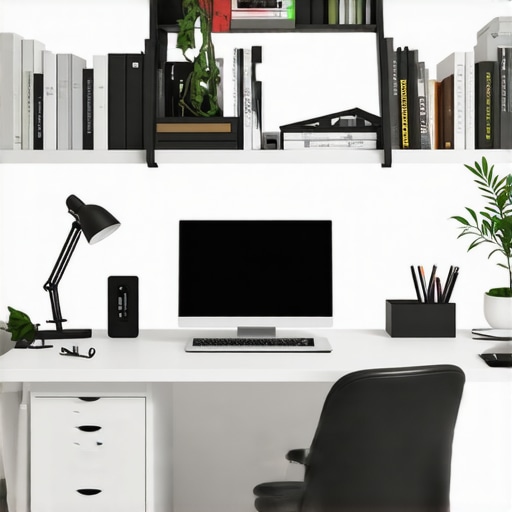Modern home office featuring ergonomic furniture and efficient storage