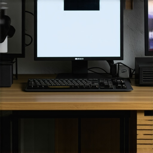 A clean office workspace showing cables neatly bundled using magnetic cable spools and clips.